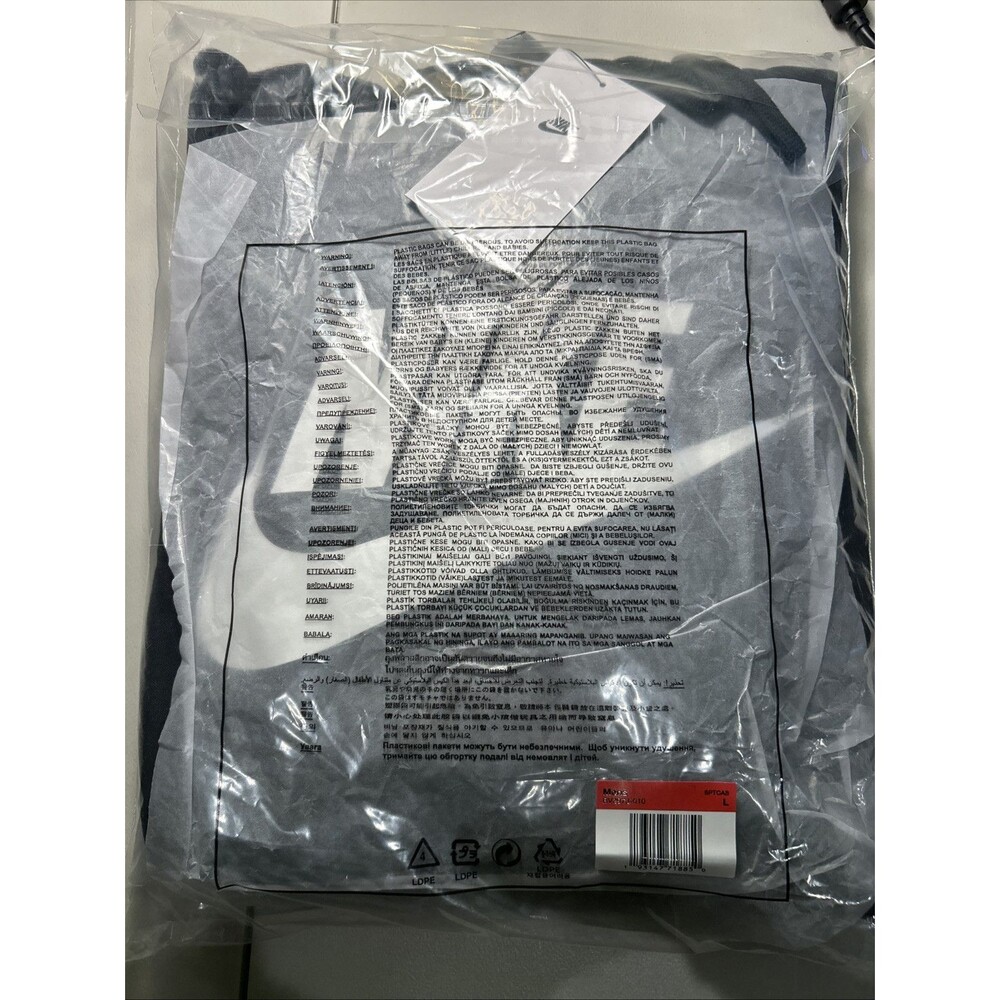 Nike Sportswear Club Fleece Graphic Hoodie Mens Black Size Large BV2973-010 NEW - Picture 5 of 6